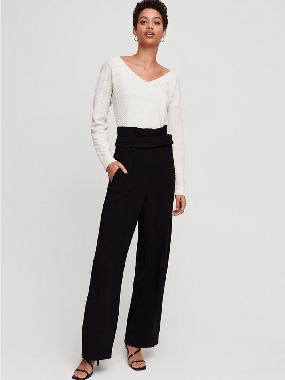 Aritzia Babaton Jermaine Black High Waist Wide Leg Pants Size 2 - Picture 6 of 12